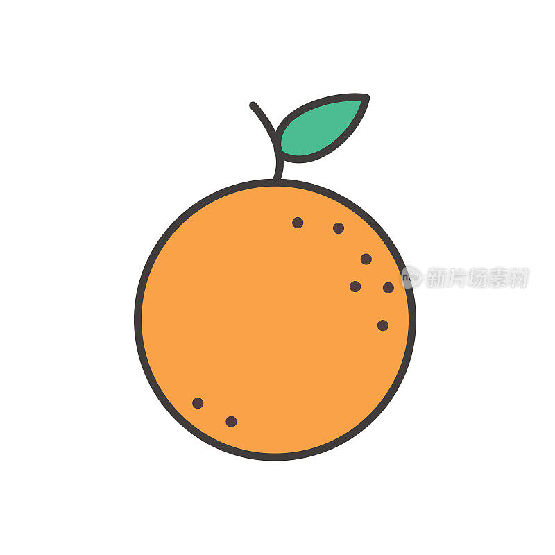 Orange Cute Fruit Icon